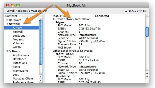 mac os x how can i see my router 2017